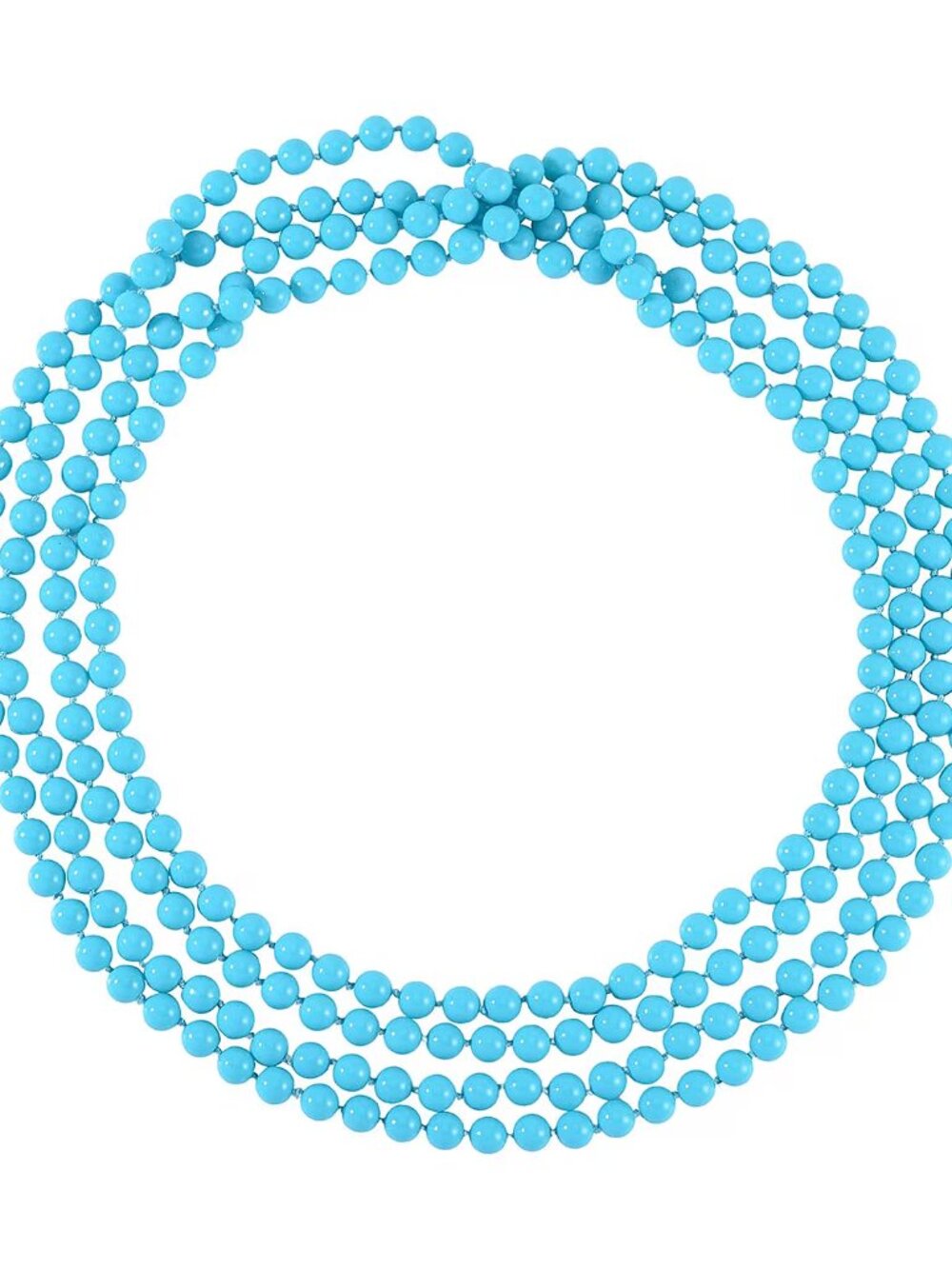 Sleeping Beauty Color Shell Pearl Endless Necklace 100 Inches - NEW